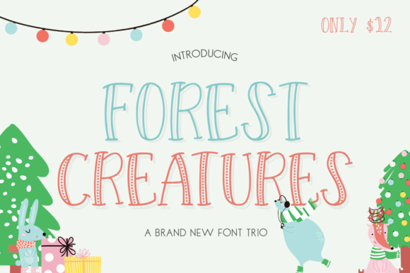 Forest Creatures Trio Font